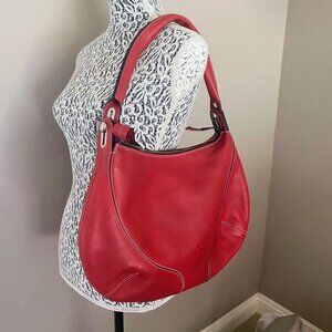 Bolsos Cats Large Red Leather Hobo Shoulder Bag Made in Spain